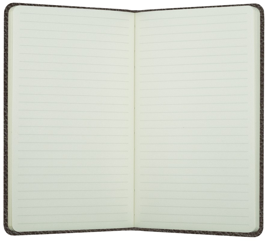 Notizbuch DIN A5 schmal (gebunden) | Echtleder | SOFTGRAIN dunkelbraun